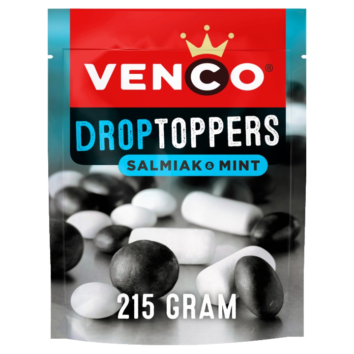 Venco Droptoppers Salmiak &amp;amp; Mint 215g