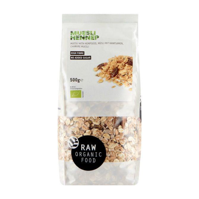 RAW Organic Food Muesli hennep