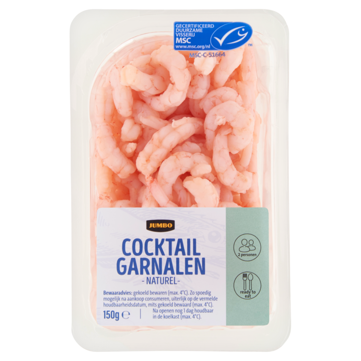 Jumbo Cocktail Garnalen Naturel 150g