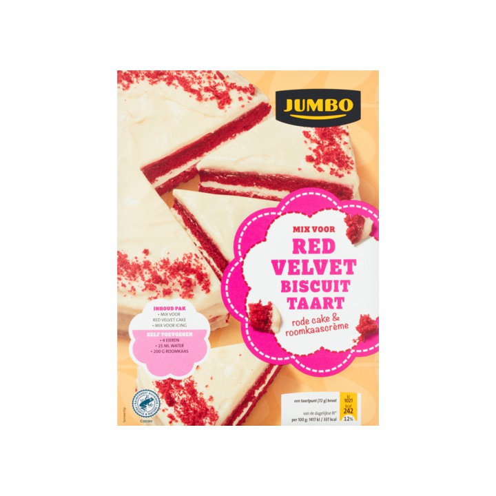 Jumbo Mix voor Red Velvet Biscuit Taart 525g