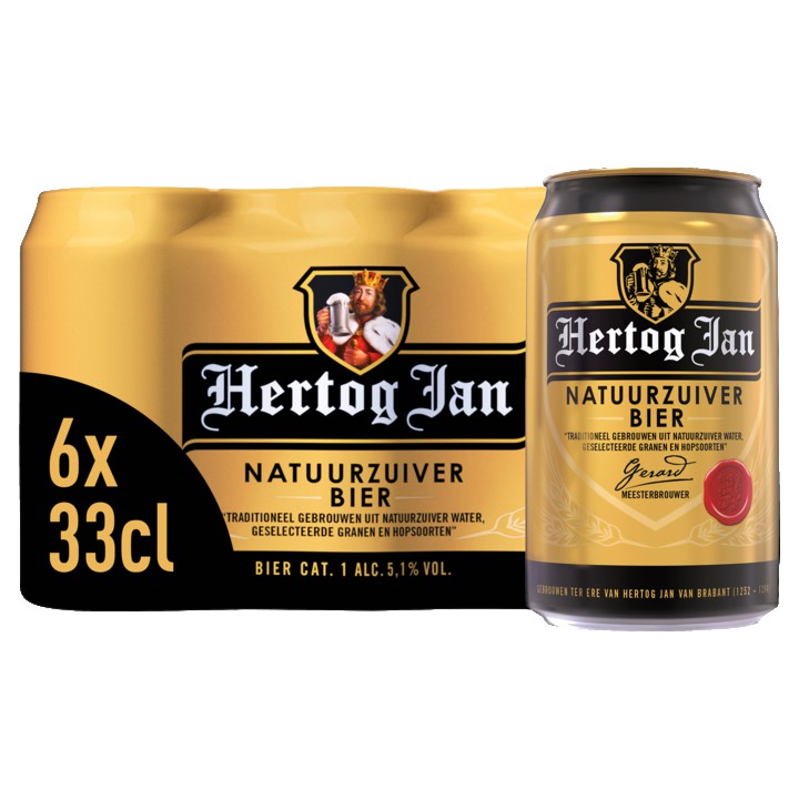 Hertog Jan Pilsener Gekoeld Bier - Blik - 6 x 330ML