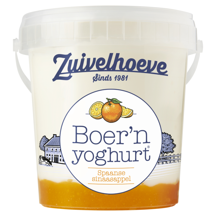 Zuivelhoeve Boer&amp;#x27;n yoghurt&amp;reg; Spaanse Sinaasappel 750g
