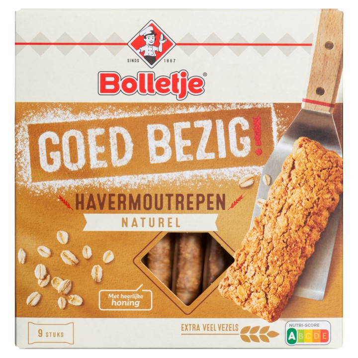 Bolletje Goed Bezig! Havermoutrepen Naturel 210g