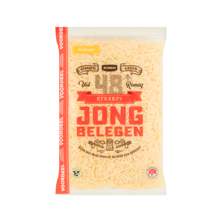 Jumbo Geraspt Jong Belegen Kaas 48+ 300 g - Voordeelverpakking