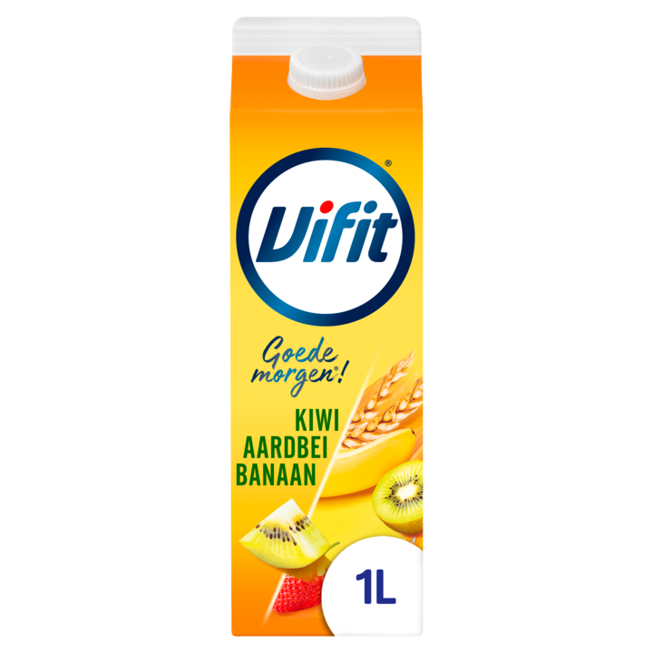 Vifit Goedemorgen! Zuiveldrink Aardbei/Kiwi/Banaan 1L