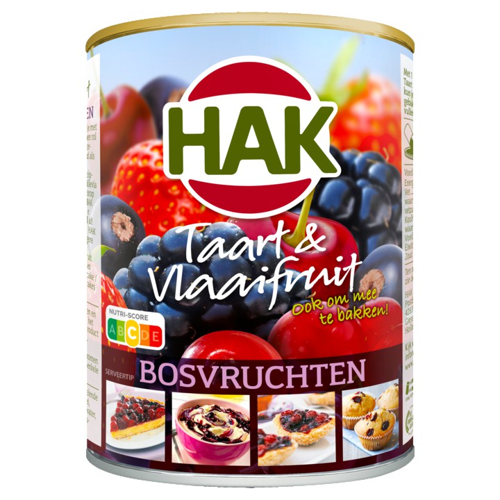 Hak Taart &amp;amp; Vlaaifruit Bosvruchten 430g