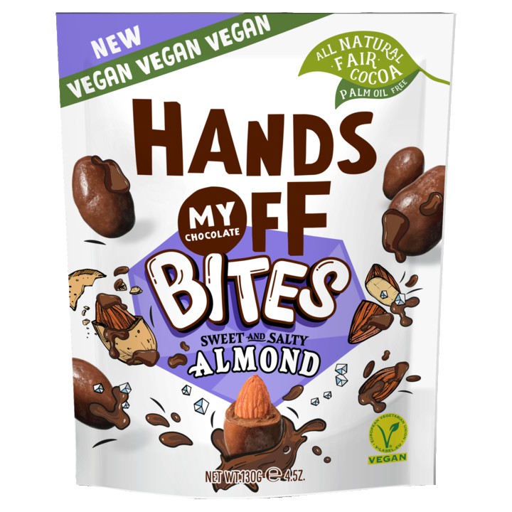 Hands Off My Chocolate Vegan Bites Almond zak 130g