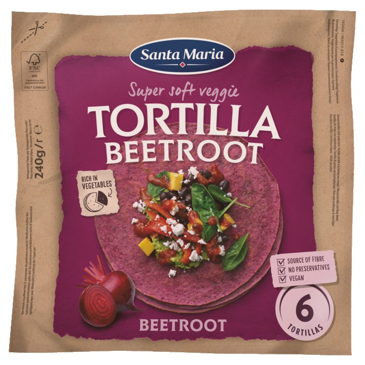 Santa Maria Tortilla Wrap Bieten Medium (6-pack) 240g