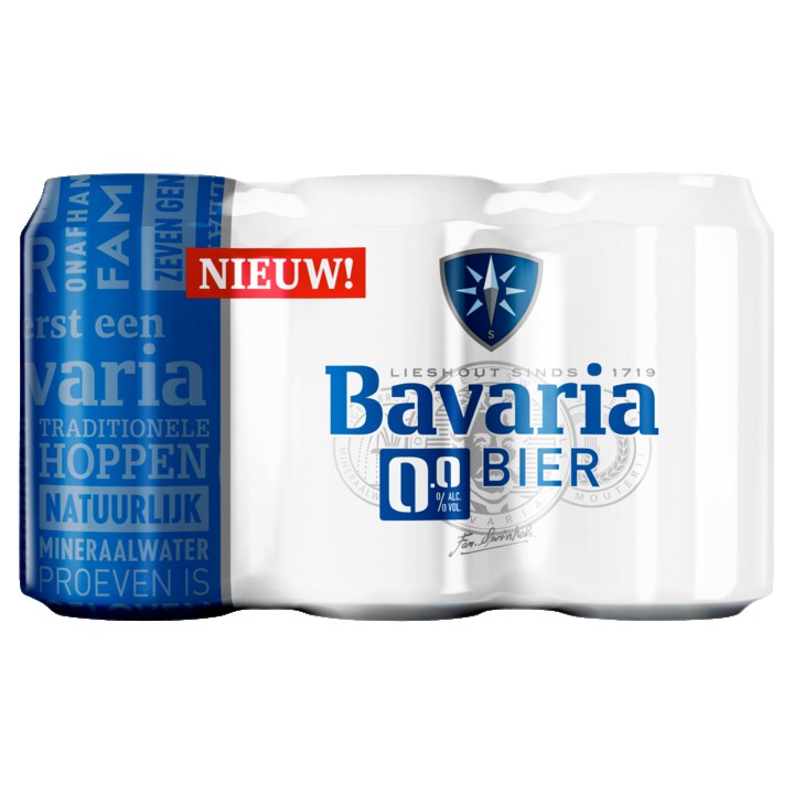 Bavaria - Pils - 0.0% Alcoholvrij - Blik - 6 x 300ML