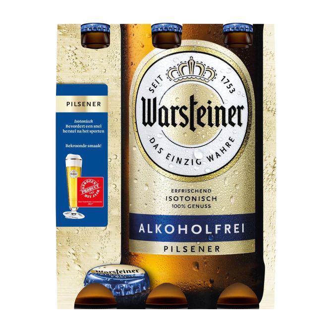 Warsteiner Alkoholfrei pils fles 6 x 33 cl