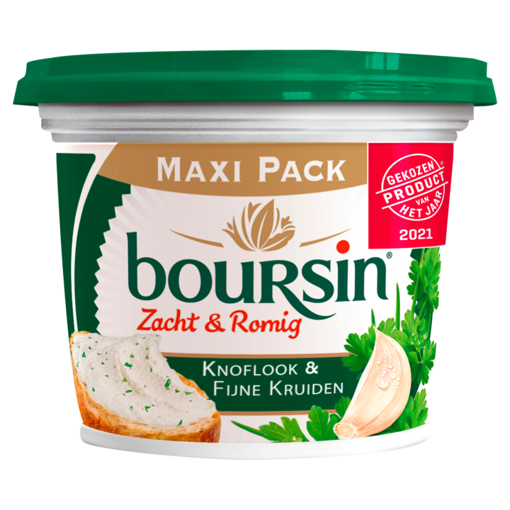 Boursin Zacht &amp;amp; Romig Knoflook en Fijne Kruiden XL 210g