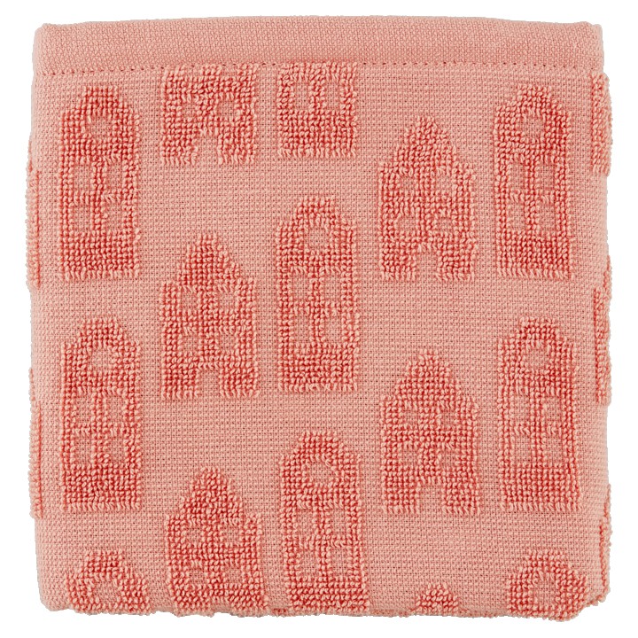 HEMA Handdoek Katoen Roze Huisjes 50 x 50cm