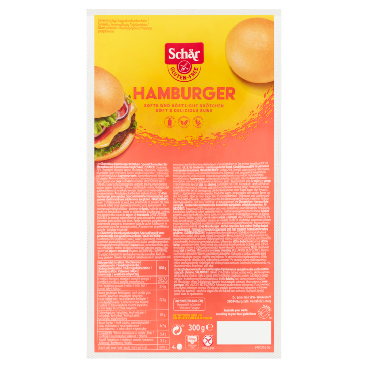 Sch&amp;auml;r Hamburger Glutenvrij 300g