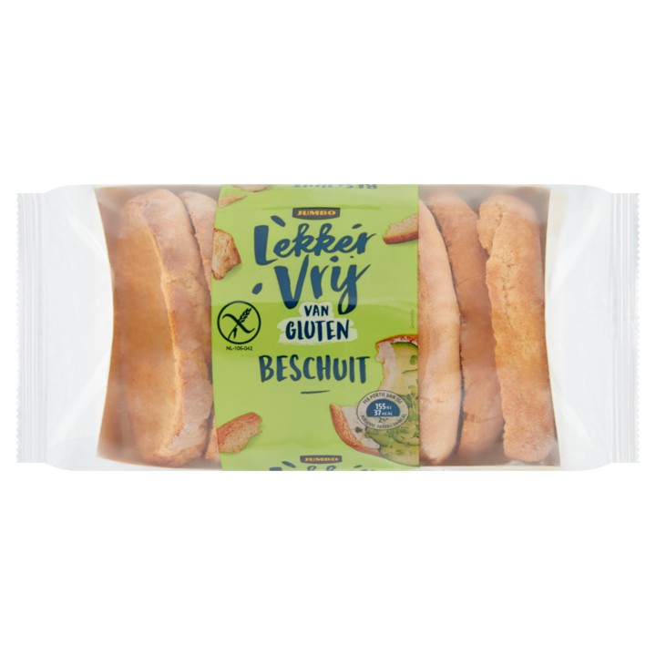 Jumbo Lekker Vrij van Gluten Beschuit 120g