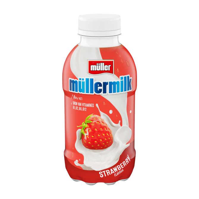 M&amp;uuml;ller M&amp;uuml;llermilk aardbei