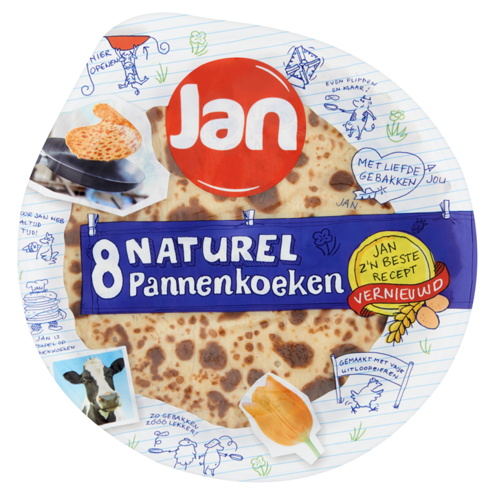 Jan Pannenkoeken Naturel 8 Stuks 540g