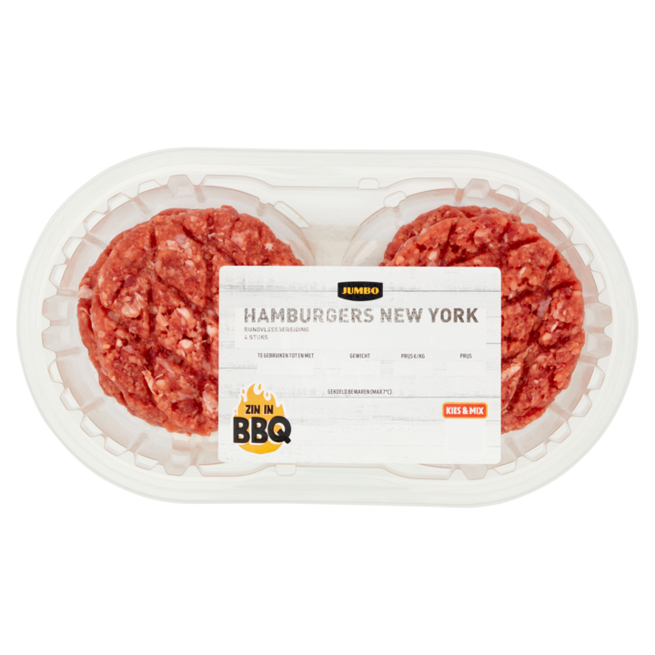 Jumbo Hamburgers New York 4 Stuks 320g