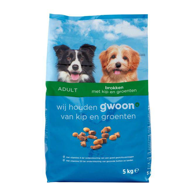 g&#039;woon Hondenbrokken met kip en groenten