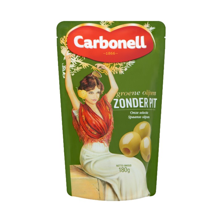 Carbonell Groene Olijven 180g