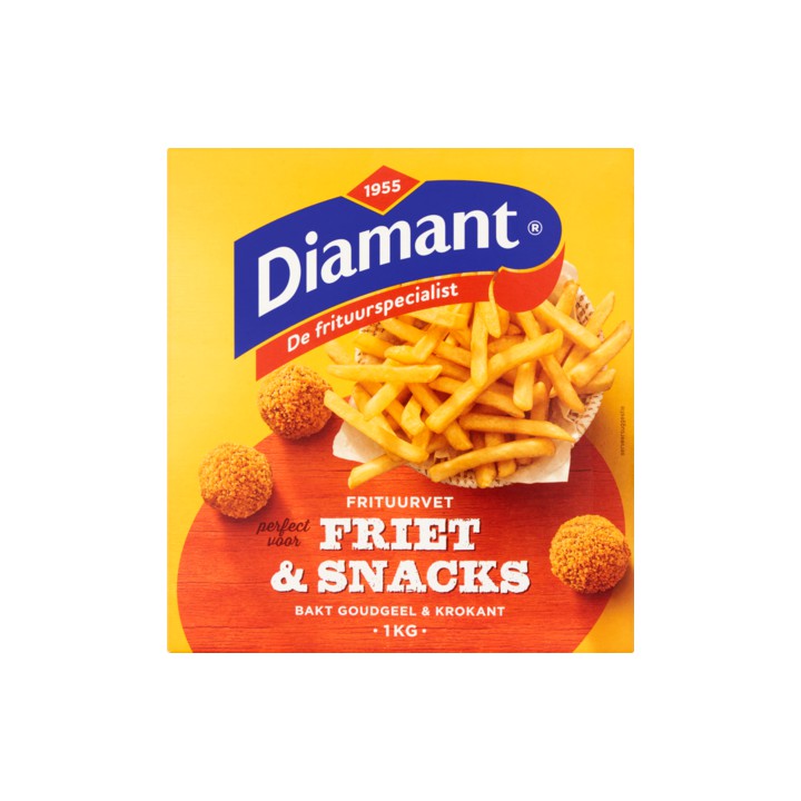 Diamant Friet &amp;amp; Snacks Vast Frituurvet 4 x 250g