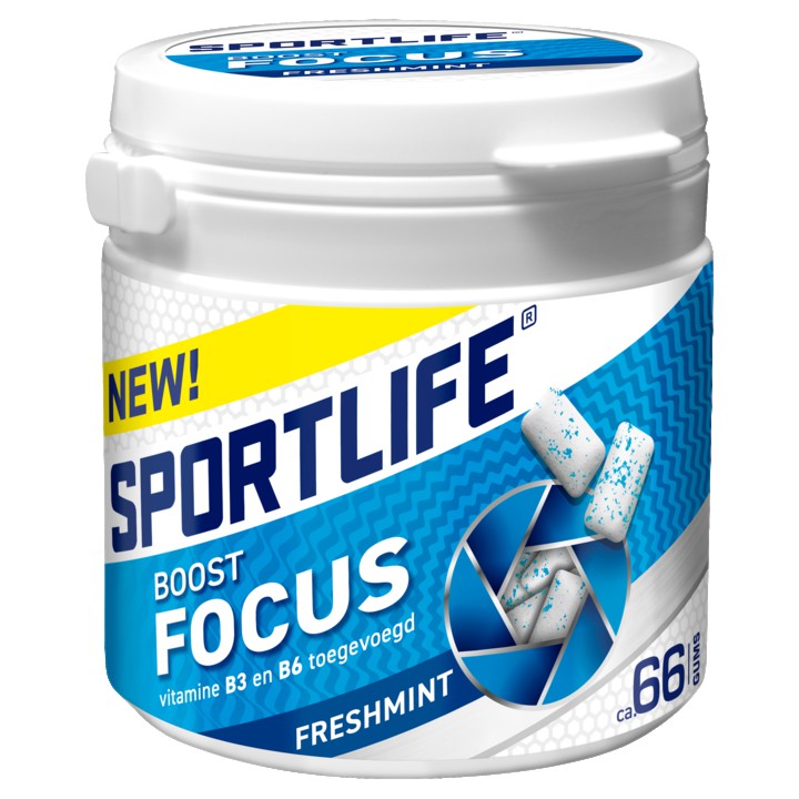 Sportlife Boost Focus Freshmint Pot Suikervrije Kauwgom 99g