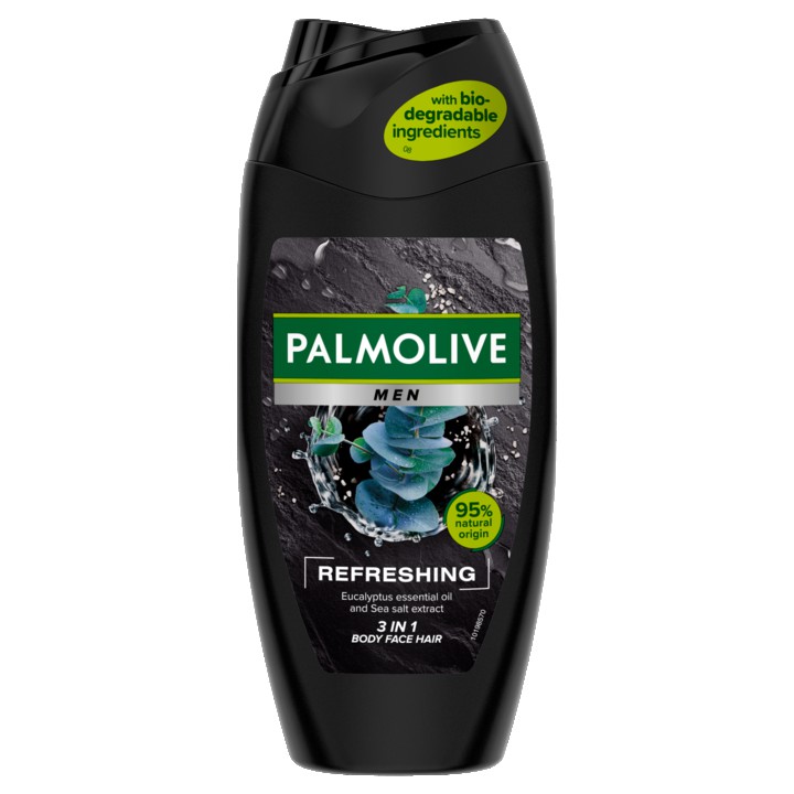 Palmolive Men Refreshing 3-in-1 douchegel met etherische eucalyptusolie en zeezoutextract 250ml