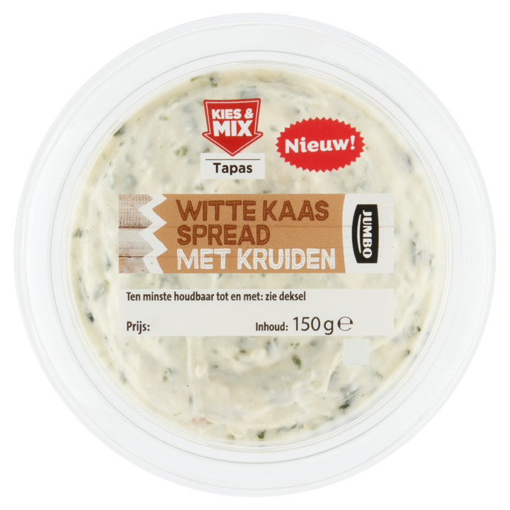 Jumbo Witte Kaas Spread met Kruiden 150g