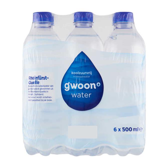 g&#039;woon Koolzuurvrij Mineraalwater 6 x 500 ml