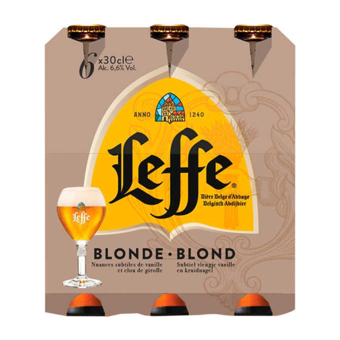 Leffe Blond Belgisch Abdijbier Flessen 6 x 30 cl