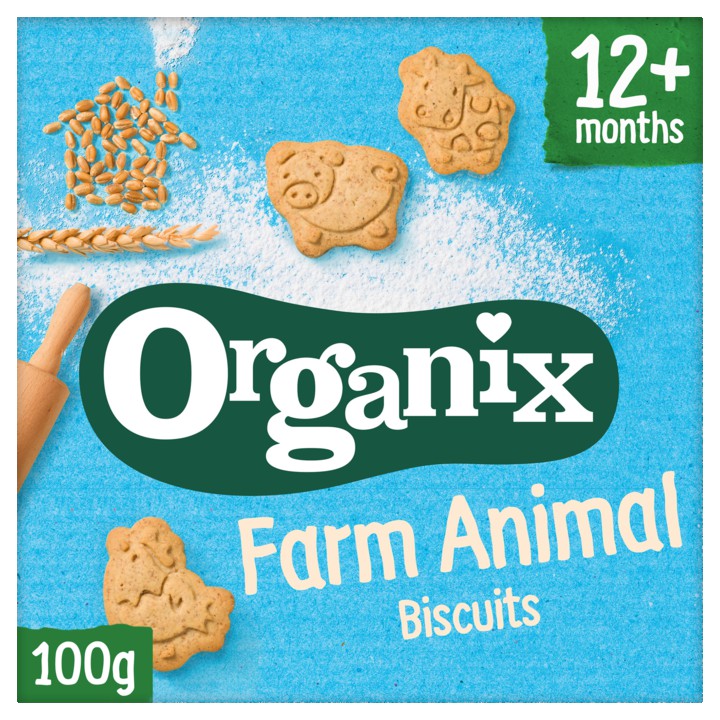 Organix Boerderijdieren koekjes babysnack 1+jr