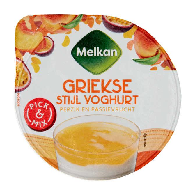 Melkan Griekse stijl yoghurt perzik