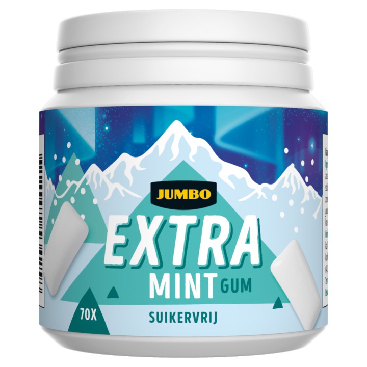 Jumbo Extra Mint Gum Suikervrij 100g