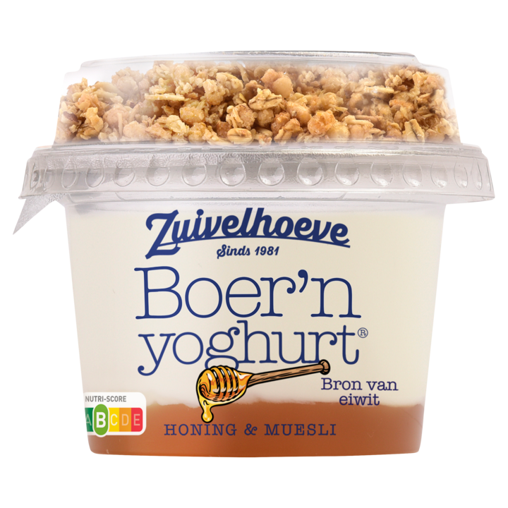 Zuivelhoeve Boer&amp;#x27;n yoghurt&amp;reg; honing &amp;amp; muesli 170g