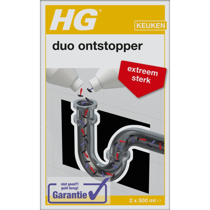 HG Afvoer Duo Ontstopper Extreem Sterk 2 x 500ml