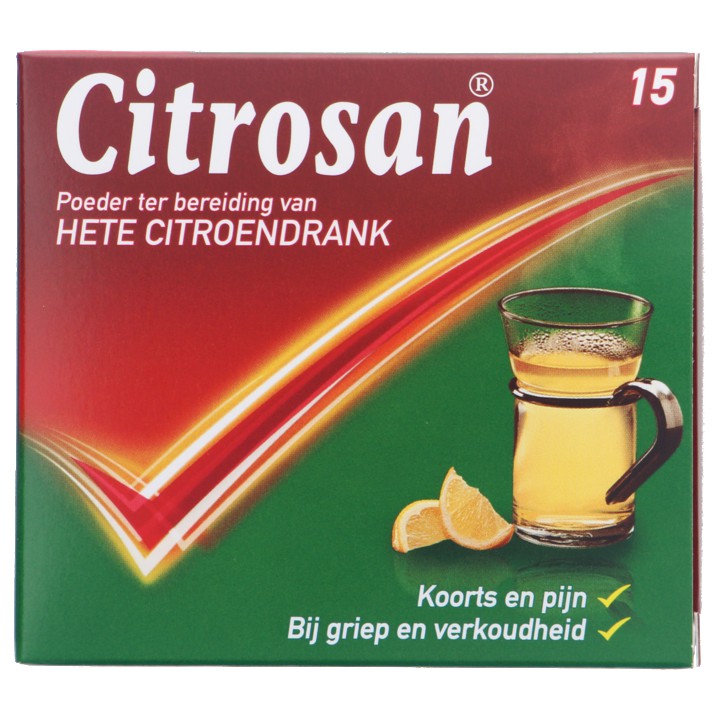 Citrosan Poeder voor hete citroendrank, 15 zakjes