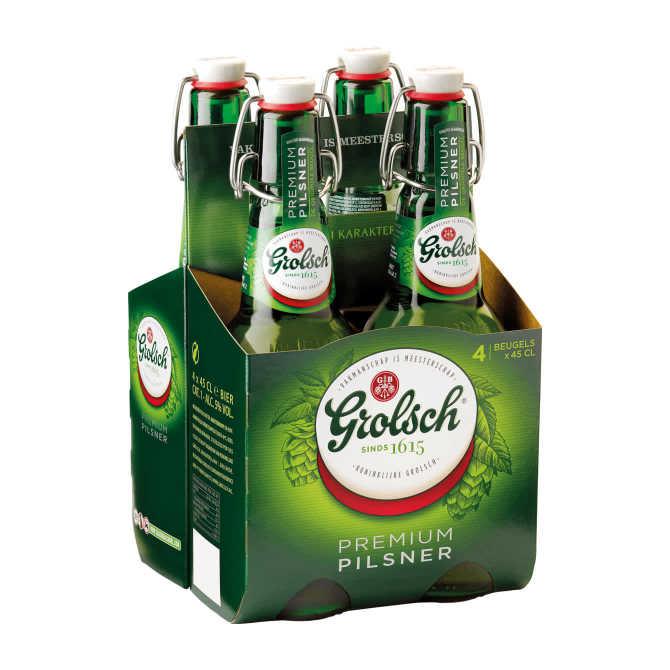 Grolsch Premium Pilsner Bier Beugelfles 4-pack - 4 x 45 cl