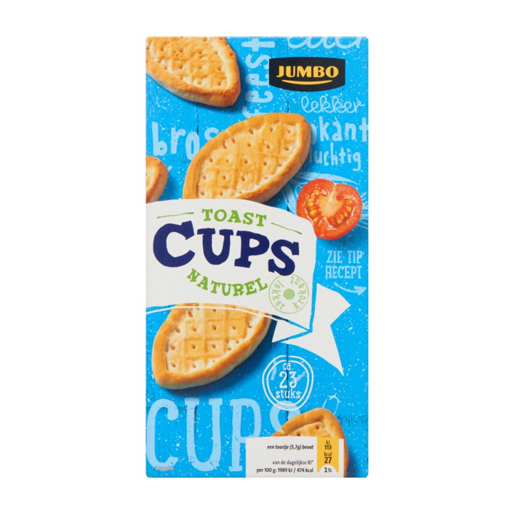 Jumbo Toast Cups Naturel 130g