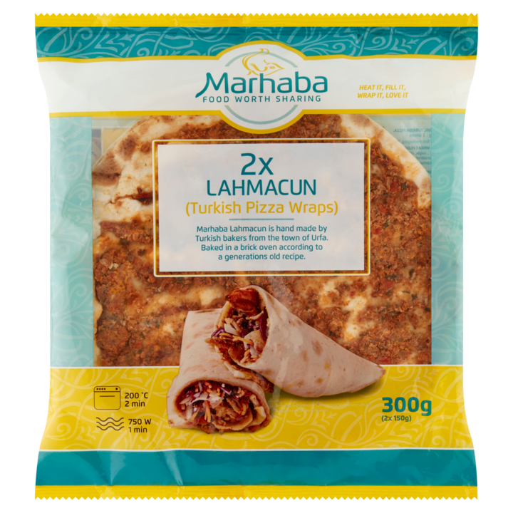 Marhaba Lahmacun Turkish Pizza Wraps 2 x 150g