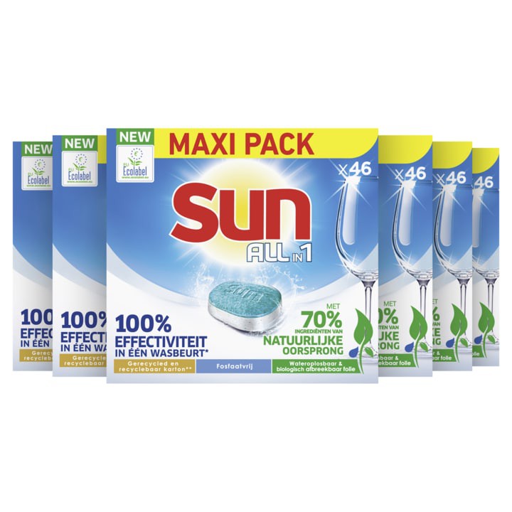 Sun All-in 1 Vaatwastabletten Normaal 6 x 46 tabletten