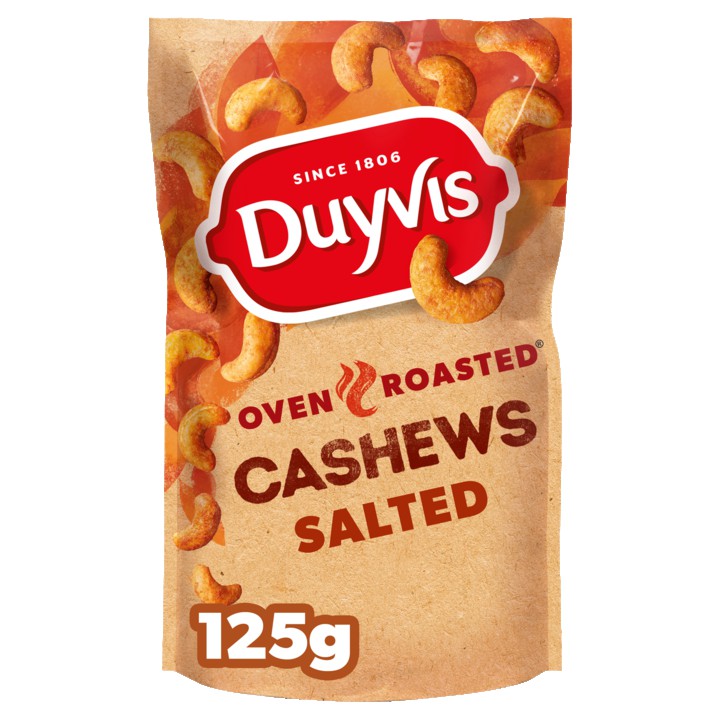 Duyvis Oven Roasted Gezouten Cashews 125gr