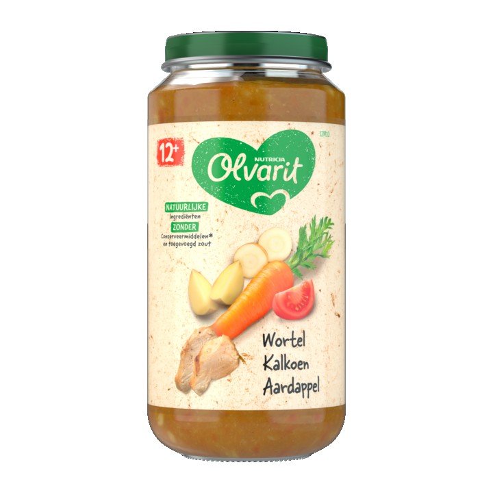 Olvarit Wortel Kalkoen Aardappel 12+ Maanden 250g