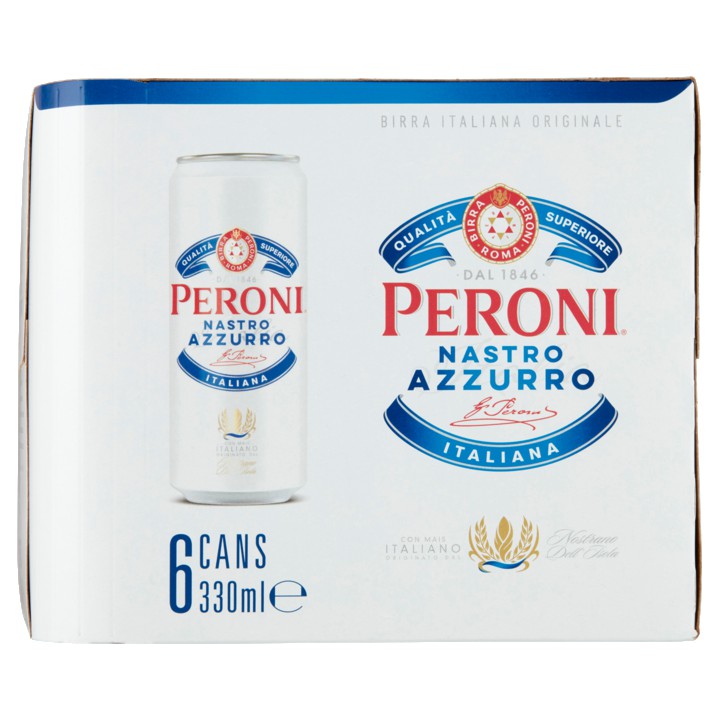 Peroni - Nastro Azzurro - Blik - 6 x 330ML