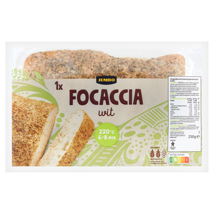 Jumbo - Focaccia Wit - 250g