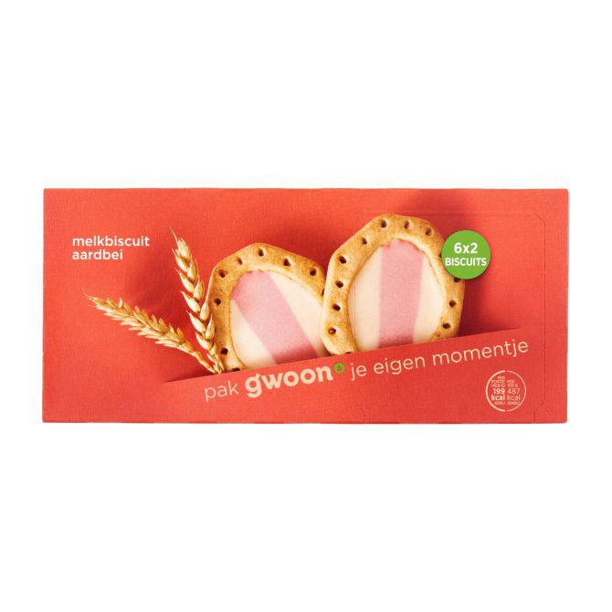 g&#039;woon Melkbiscuit melk aardbei