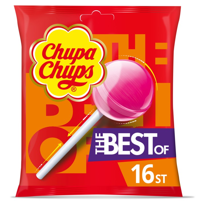 Chupa Chups The Best of Lollies Uitdeel Snoep Zak 16 stuks