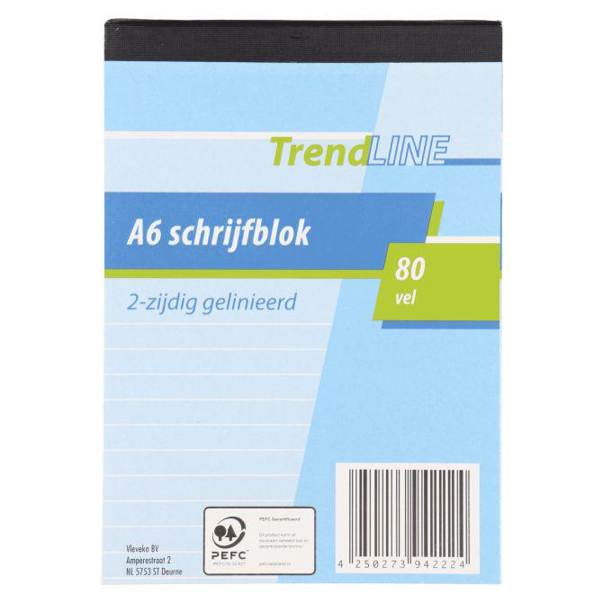 Trendline Schrijfblok A6 80 vellen