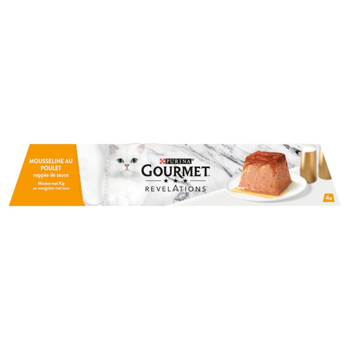 Gourmet Revelations Mousse Kattenvoer nat met Kip 4 x 57g