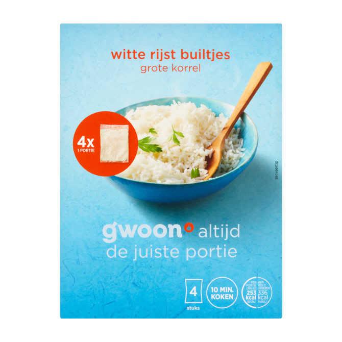 g&#039;woon Witte rijst builtjes