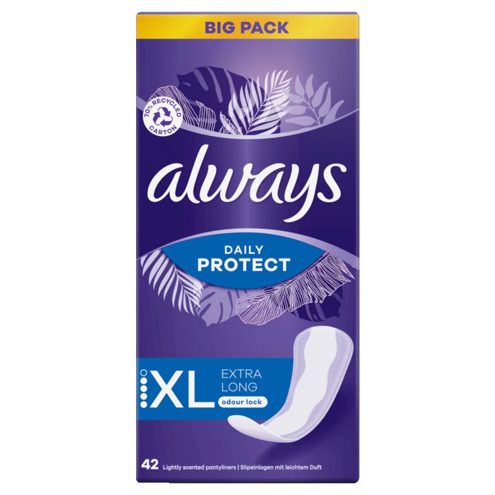 Always Daily Protect Extra Long OdourBlock technologie Inlegkruisjes 42 Stuks