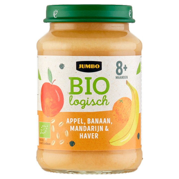 Jumbo Biologisch Appel, Banaan, Mandarijn &amp;amp; Haver 8+ Maanden 190g